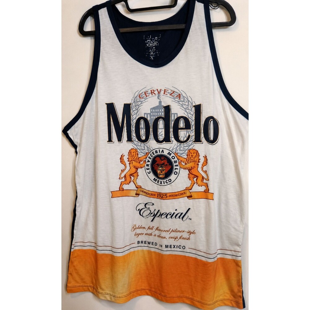 MODELO ESPECIAL Beer Cerveza Graphic Sleeveless Shirt Tank Top Mens 2XL